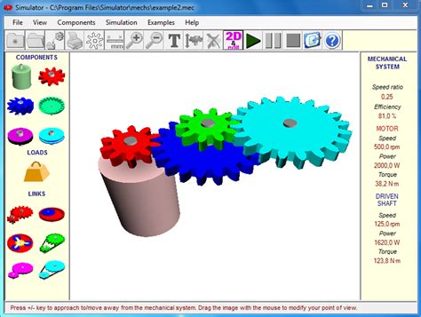 mechanical gear simulator.